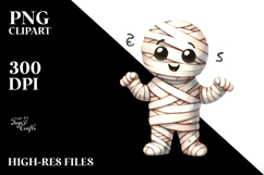 Funny Mummy Watercolor Image, Transparent PNG Product Image 2