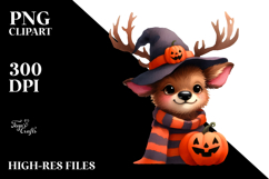 Cute Baby Elk Dressed for Halloween, High-Res PNG Product Image 2