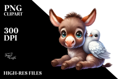 Funny Baby Donkey Dove | Sublimation | Clipart Product Image 2
