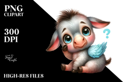 Funny Baby Donkey Dove | Sublimation | Clipart Product Image 2