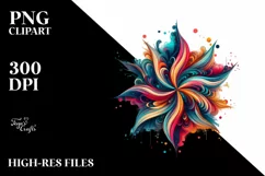 Colorful Star Abstract | Sublimation | Clipart Product Image 1
