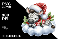 Cute Zebra Sleeping | Sublimation | Clipart Product Image 2