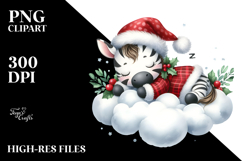 Cute Zebra Sleeping | Sublimation | Clipart Product Image 2