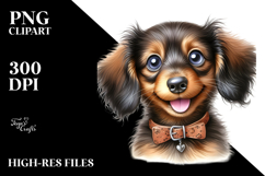 Happy Baby Dachshund PNG Product Image 2
