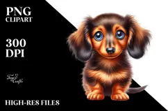 Happy Baby Dachshund PNG Product Image 2