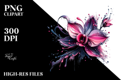 Abstract Glossy Orchid PNG Product Image 2