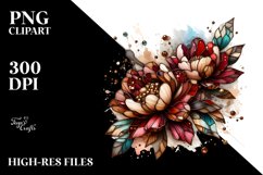 Stained Peonies | Clipart Product Image 3