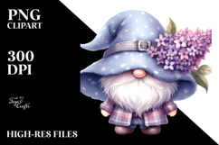 Cute Gnome Lilac PNG Product Image 2