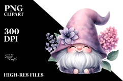 Cute Gnome Lilac PNG Product Image 2