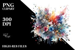 Colorful Watercolor Splash | Sublimation | Clipart Product Image 3