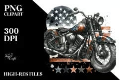 Vibrant Motorcycle Stars | Sublimation | Clipart Product Image 3