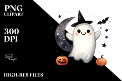 Retro Cute Ghost PNG Product Image 2