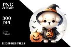 Cute Halloween Puppy PNG Product Image 1