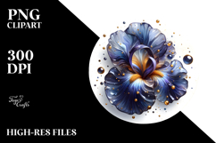 Abstract Golden Iris PNG Product Image 2