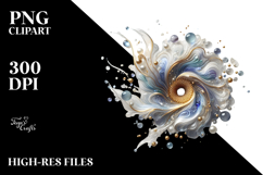 Abstract Golden Iris PNG Product Image 2