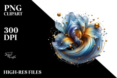 Abstract Golden Iris PNG Product Image 2