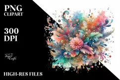 Colorful Watercolor Splash | Sublimation | Clipart Product Image 3