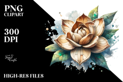 Stained Gardenia Abstract | Clipart Product Image 2