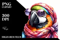 Vibrant Macaw Silk Scarf | Sublimation | Clipart Product Image 3