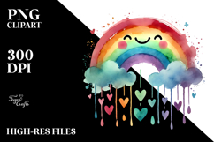 Simple Smiling Rainbow PNG Product Image 2