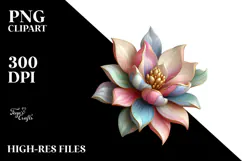 Colorful Magnolia Watercolor PNG Product Image 2
