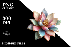 Colorful Magnolia Watercolor PNG Product Image 2