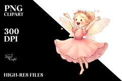 Retro Excited Fairy, Transparent PNG Product Image 2