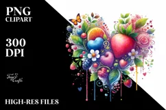 Paintbrush Style Heart PNG Product Image 2