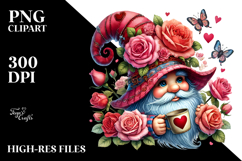 Detailed Valentines Gnome PNG Product Image 2
