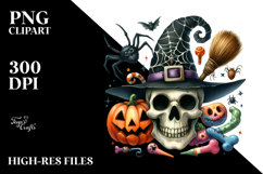 Funny Halloween Skull | Clipart Product Image 2
