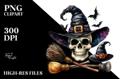 Funny Halloween Skull | Sublimation Clipart Product Image 2