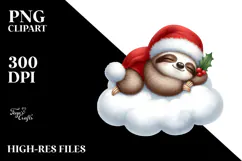 Cute Baby Sloth Sleeping, Transparent PNG Product Image 2