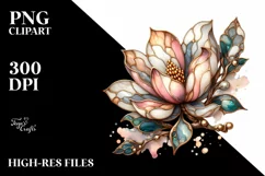 Wooden Stained Magnolia | Sublimation | Clipart Product Image 3