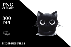 Funny Black Cat PNG Product Image 2