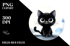 Funny Black Cat PNG Product Image 2