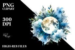 Vibrant Abstract Moon, Transparent PNG Product Image 2