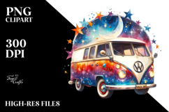 Vintage Van with Stars PNG Product Image 2