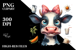 Watercolor Funny Moon | Clipart Product Image 2