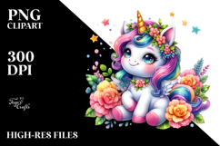Vibrant Dressed Baby Unicorn PNG Product Image 2