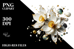 Abstract Glossy Narcissus, Transparent PNG Product Image 2