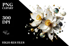 Abstract Glossy Narcissus, Transparent PNG Product Image 2