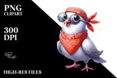 Excited Dove Watercolor Clipart Product Image 2