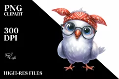 Excited Dove Watercolor Clipart Product Image 1