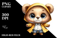 Watercolor Expressive Baby Bear | Clipart Product Image 2