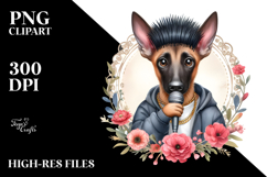 Funny Malinois Singer | Sublimation | Clipart Product Image 2