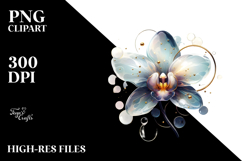 Abstract Glossy Orchid, Transparent PNG Product Image 2