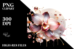 Abstract Glossy Orchid PNG Product Image 2