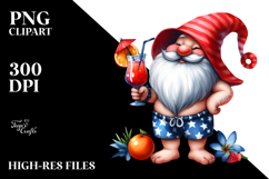 Whimsical Gnome with Cocktail PNG Product Image 2