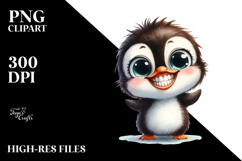Expressive Baby Penguin | Sublimation | Clipart Product Image 2