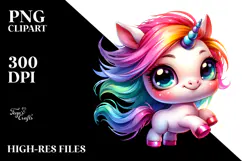 Cute Baby Unicorn PNG Product Image 2